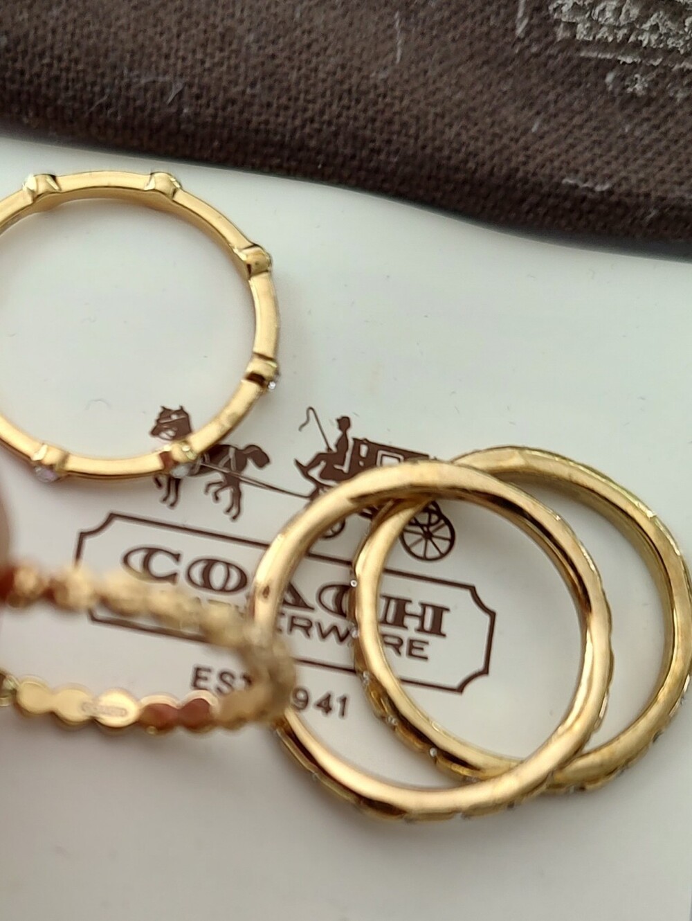 Coach Ring Stack Size 6-7 - Picture 4 of 8
